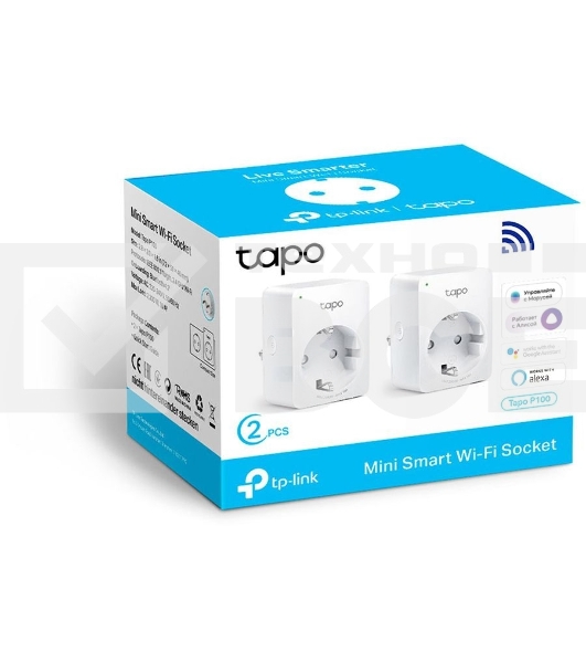 Умная розетка Mini Smart 2.4 GHz Wi-Fi Socket, 2 units, 220-240 V, Max Load 10 A, Bluetooth 4.2 (onboarding only)