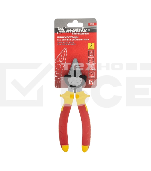 Плоскогубцы комбинированные Matrix insulated 160 мм двухкомпонентные рукоятки