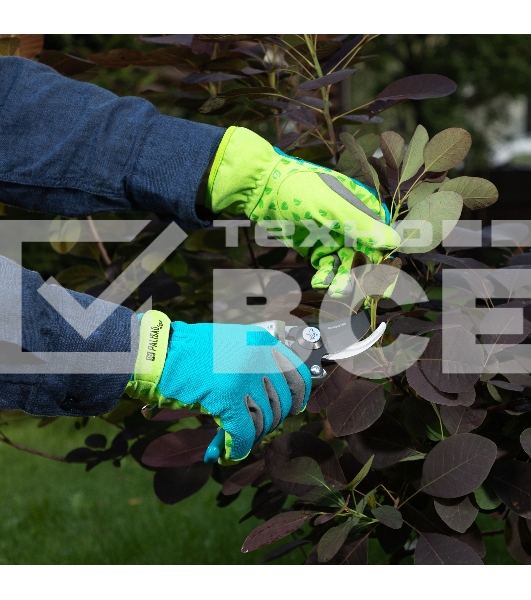 Перчатки садовые на липучке, силиконовое нанесение, размер 7, Luxe Palisad