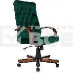 Кресло руководителя Бюрократ T-9928WALNUT Fabric Italia Green зеленый, крестов. металл/дерево, фото27