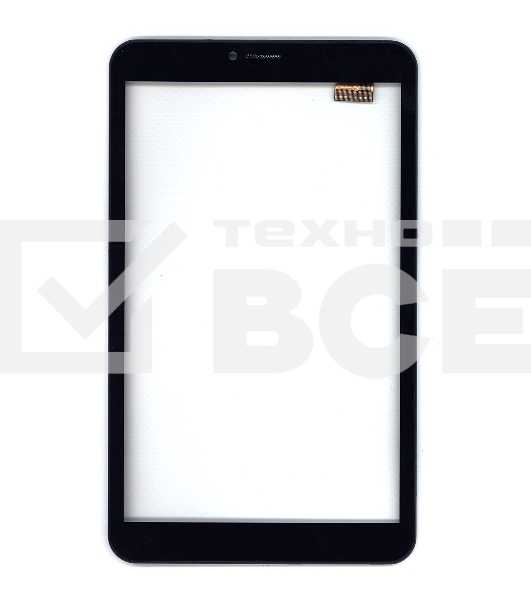 Сенсорное стекло (тачскрин) для Irbis TZ855, черное с рамкой