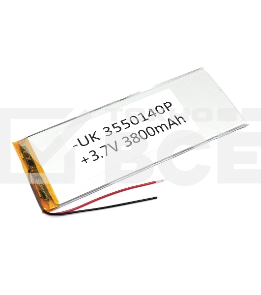 Аккумулятор Li-Pol (батарея) 3.5*50*140мм 2pin 3.7V/3800mAh