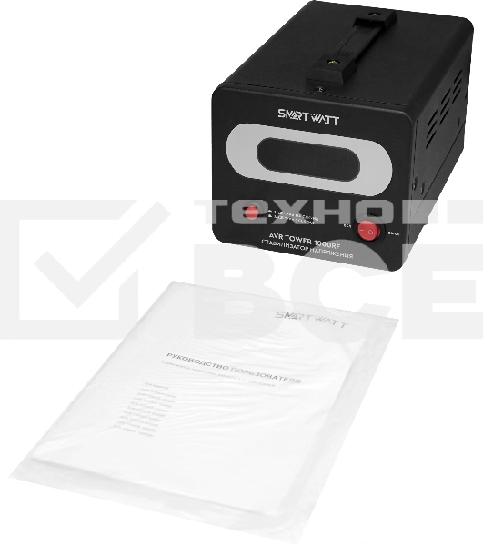 Напольный стабилизатор напряжения SMARTWATT AVR TOWER 1000RF (140W - 260W, 1000VA, 1 кВт, 50-60 Гц, розеток - 1, LED-дис