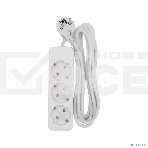 Удлинитель PROconnect 3 гнезда, 3 м, 3х0,75 мм², с/з, белый, фото3