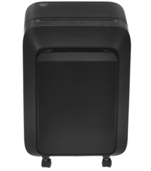 Шредер Fellowes PowerShred LX210 черный (секр.P-4) перекрестный 16лист. 23лтр. скрепки скобы пл.карты