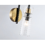 Настенный светильник Ambrella light LH56119 BK/BS/CL черный/латунь/прозрачный E14 max 40W 150*100*210, фото3