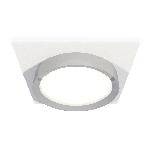 Комплект встраиваемого светильника Ambrella light XC8061003 SWH/PSL белый песок/серебро полированное GX53 (C8061, N8118)