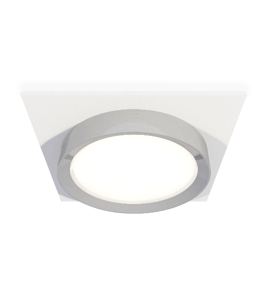 Комплект встраиваемого светильника Ambrella light XC8061003 SWH/PSL белый песок/серебро полированное GX53 (C8061, N8118)