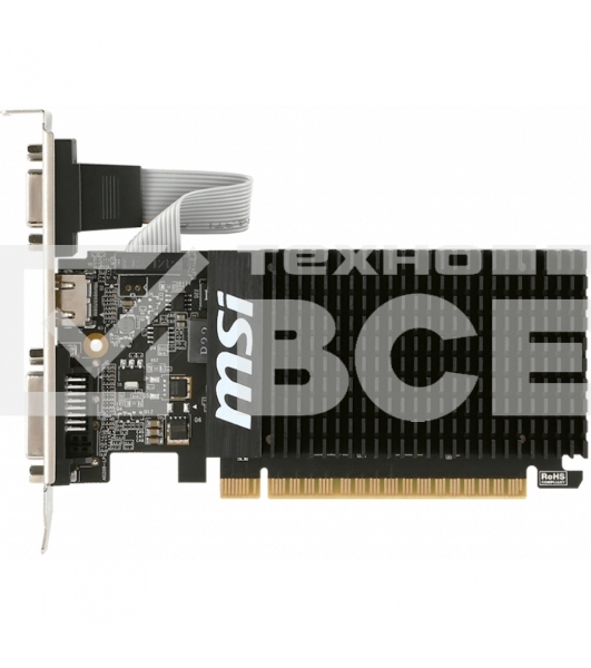 Видеокарта MSI PCI-E GT 710 2GD3H LP nVidia GeForce GT 710 2048Mb 64bit DDR3 954/1600 DVIx1/HDMIx1/CRTx1/HDCP Ret low profile