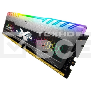 Оперативная память Silicon Power Xpower Turbine, DDR4, 16GB (1x16 GB), 3200 MHz, CL16, радиатор, RGB, серый
