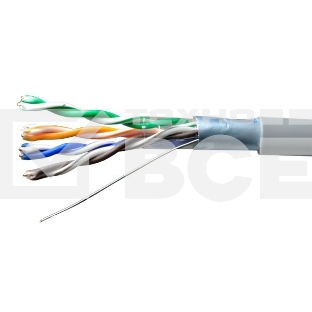 Кабель витая пара F/UTP кат.5E 4х2х24AWG solid CU PVC Standard сер. (м) SUPRLAN