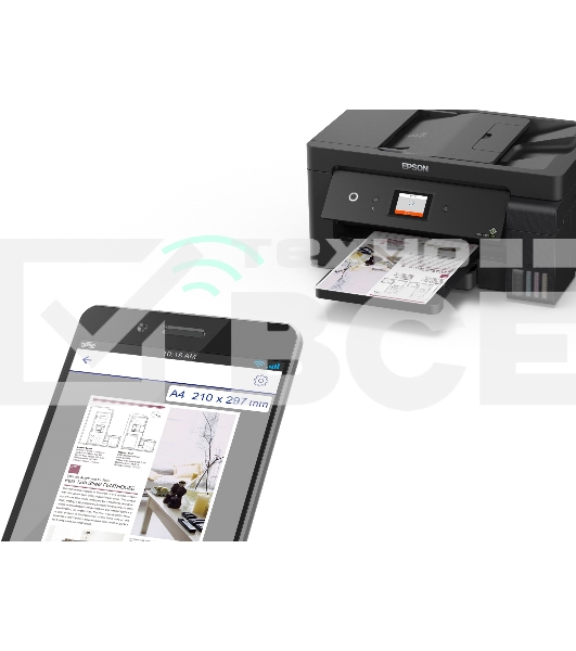 МФУ струйный Epson L14150, A3, цветной, печ. 38 стр/мин (ч/б) 24 стр/мин (цв.), 1200 x 4800 dpi (печать) 1200x2400dpi (скан.), USB, RJ-45, Wi-Fi