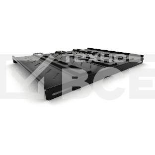 Полка стационарная Hyperline TSH3H-650-RAL9004 1U нагр.:100кг. 19