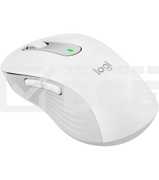 Мышь беспроводная Logitech Signature M650 L белый, 4000 dpi, радиоканал, Bluetooth, USB, кнопки - 5