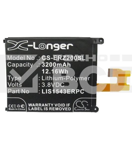Аккумулятор CameronSino CS-ERZ200SL LIS1543ERPC для Sony Xperia Z2 D6503 3.8V / 3200mAh / 12.16Wh
