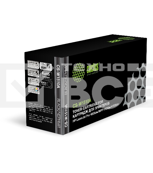 Картридж лазерный Cactus CS-W1510A (W1510A) черный (3050 стр.) для HP LJ Pro 4003dw/MFP 4103dw/4103fdw