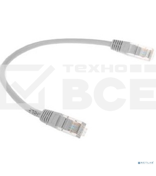 Патч-корд медный UTP Cablexpert PP10-0.25M кат.5, 0.25м, литой, многожильный (серый)