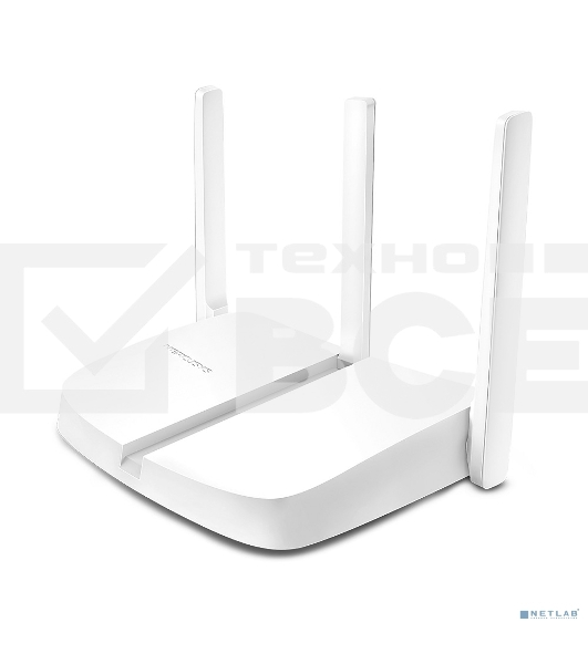 Маршрутизатор Mercusys MW305R Wi-Fi роутер 300 Мбит/с 2,4 ГГц, 1 порт WAN 10/100 Мбит/с + 4 порта LAN 10/100 Мбит/с, 2 фиксированные антенны