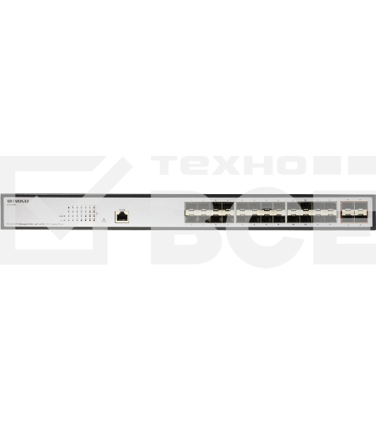Коммутатор ORIGO Managed L3 Switch 24x1000Base-X SFP, 4x10GBase-X SFP+, RJ45 Console, 19