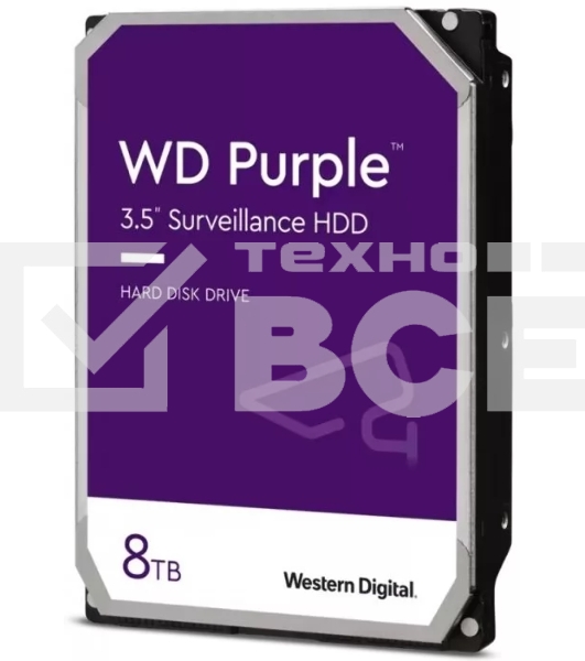 Жесткий диск Western Digital  8TB Purple (WD85PURZ) {Serial ATA III, 5640- rpm, 256Mb, 3.5