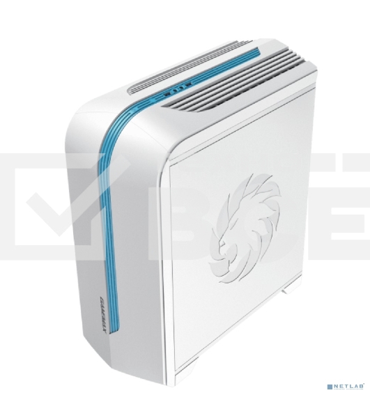 Компьютерный корпус GameMax Centauri, без БП, (ATX,Бело-голуб,USB 3.0, Зак.стек.,1*120мм. RGb, пыл.фильтр), белый/синий