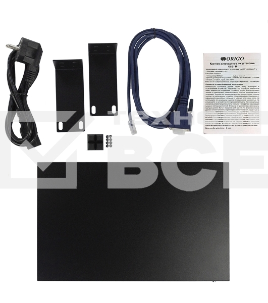 Коммутатор Управляемый L2 16x1000Base-T, 2x1000Base-X SFP, консольный порт RJ-45, комплект для установки в 19