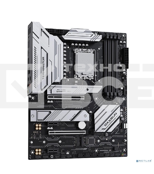 Материнская плата Maxsun Terminator Z890-A, LGA1851, Intel Z890, 4xDDR5, 4xSATA, 4xM.2, 1xPCIe 5.0 x16, 1xPCIe 4.0 x4, 2xPCIe 4.0 x1, 1xDP, 1xHDMI, 1x2.5Gb LAN, Wi-Fi 6, Bluetooth 5.2, 1xUSB-C 40Gbps, 1xUSB-C 20Gbps, 4xUSB-A 5Gbps, 2xUSB-A 10Gbps, 2xUSB-A