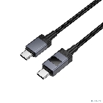Кабель USB2.0 Hoco Type-C/Type-C, 3А, 60Вт, с дисплеем, X118, 1м, черный, коробка, фото6