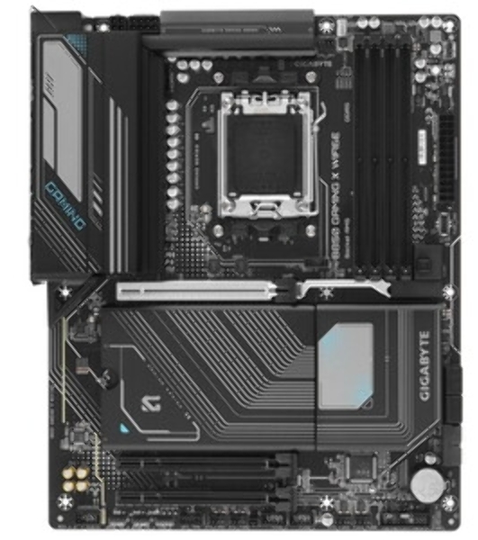 Материнская плата Gigabyte B850 GAMING X WIFI6E, AM5, AMD B850, 4xDDR5, 4xSATA, 3xM.2, 1xPCI-E 5.0 x16, 2xPCI-E 3.0 x1, 1xHDMI, 1xDP, 1x 2.5Gb LAN, 3xUSB-A 3.2 Gen 1, 1xUSB-A 3.2 Gen 2, 3xUSB-A 2.0, 1xUSB-C 3.2 Gen 2, 3x3.5 мм, 7.1, ATX