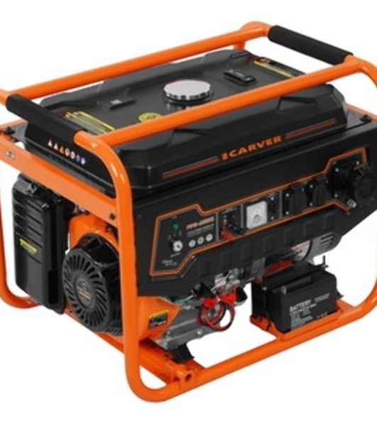 Электрогенератор бензиновый Carver PPG-6500E, 5.5 кВт, 74 дБ, 86 кг