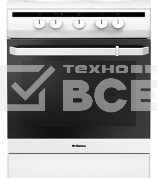 Плита электрическая Hansa FCEW63010 белый, конфорок 4 шт, духовка 69 л, 60 см x 85 см x 60 см