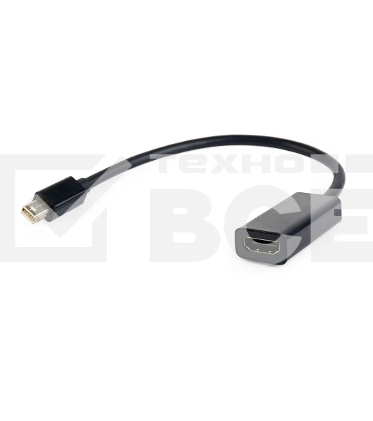 Переходник miniDisplayPort - HDMI, Cablexpert A-mDPM-HDMIF-02, 20M/19F, кабель 15см, черный, пакет