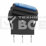Выключатель клавишный 250V 6А (3с) ON-OFF синий с подсветкой Mini ВЛАГОЗАЩИТА Rexant, фото2