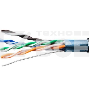 Кабель витая пара F/UTP кат.5E 4х2х24AWG solid CU PE Outdoor Standard черн.