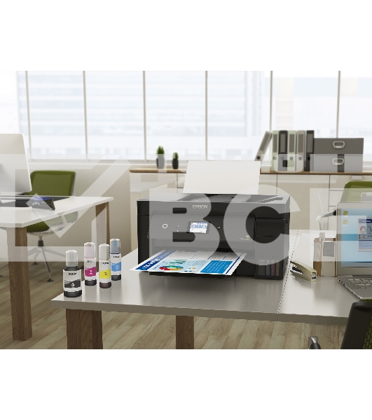 МФУ струйный Epson L14150, A3, цветной, печ. 38 стр/мин (ч/б) 24 стр/мин (цв.), 1200 x 4800 dpi (печать) 1200x2400dpi (скан.), USB, RJ-45, Wi-Fi