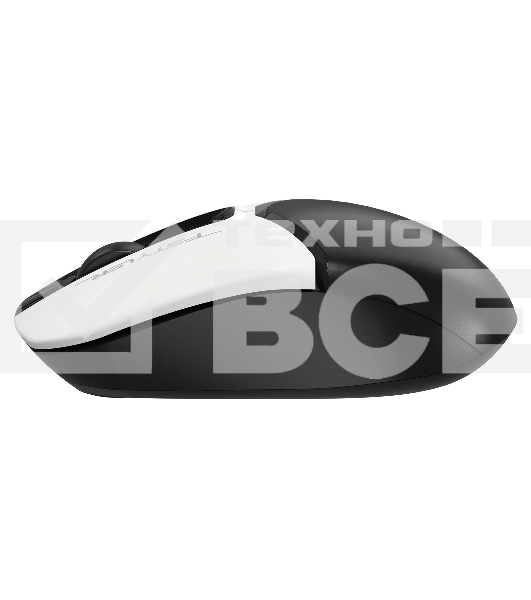 Мышь беспроводная A4Tech Fstyler FB12 белый/черный, 1200 dpi, радиоканал, Bluetooth, USB, кнопки - 3