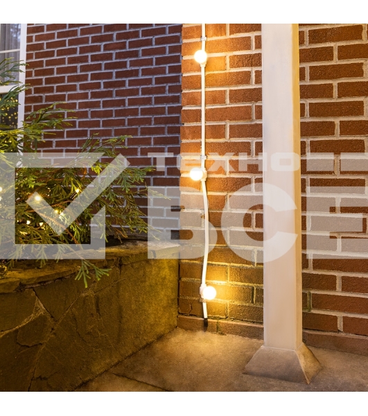 Шина в виде ленты Neon-night Belt-Light 2 жилы шаг 20 см, 500 патронов, Е27, белый провод, влагостойкая IP65