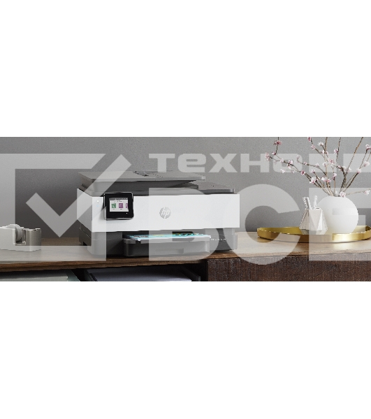 МФУ струйный HP OfficeJet 8023 (1KR64B), A4, цвтной, печ. до 20 стр/мин. (ч/б), до 10 стр/мин. (цвет), скан. до 8 стр/мин. (ч/б) 3.5 стр/мин. (цвет), 1200 x 1200 dpi, USB, RJ-45, Wi-Fi, Air Print