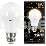 Лампа светодиодная Gauss LED A60 16W E27 1380lm 3000K 1/10/50 102502116, фото2