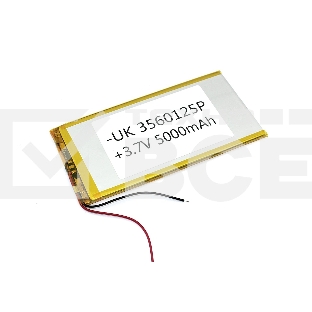 Аккумулятор Li-Pol (батарея) 3.5*60*125мм 2pin 3.7V/5000mAh