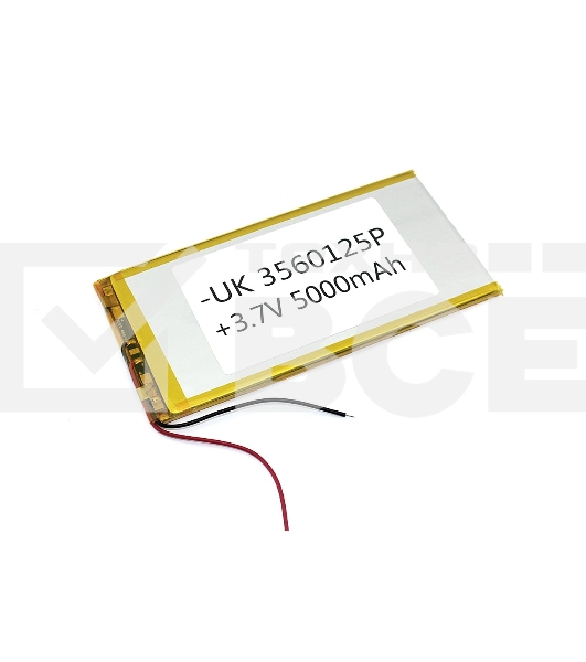 Аккумулятор Li-Pol (батарея) 3.5*60*125мм 2pin 3.7V/5000mAh