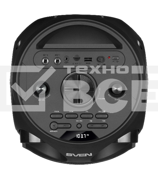 Колонка АС Sven PS-750, черный (80 Вт, TWS, Bluetooth, FM, USB, microSD, LED-дисплей, 2х4400мА*ч)