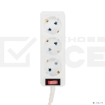 Удлинитель PROconnect 3 гнезда, 3 м, 3х0.75 мм², с/з, с кнопкой, белый, фото2
