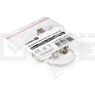 Модуль-вставка Keystone Jack RJ-45 ExeGate KJ-8P8C-SH-C6-180-TL (Кат.6, экранированная, 180 градусов, IDC Toolless (без инструмента))