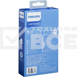 Сетевое зарядное устройство Philips DLP5331 30W 1.5A (PD) USB/USB Type-C универсальное черный