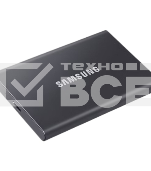 Внешний SSD Samsung T7, 2TB, USB 3.2 Gen 2 Type-C, R/W 1050/1000, титан
