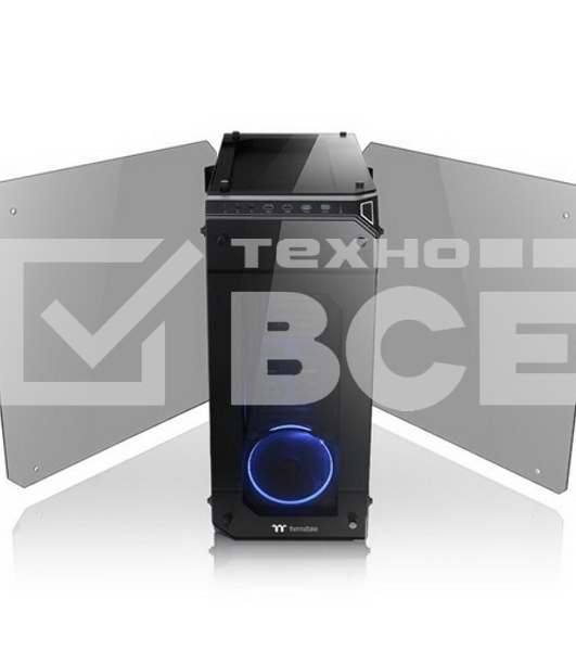 Корпус View 71 TG (840574) CA-1I7-00F1WN-00 /Black/Win/SPCC/Tempered Glass*4/Color Box/Riing 140mm Blue Fan*2