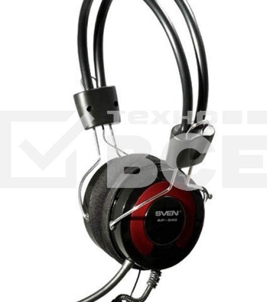 Гарнитура SVEN AP-540 с регулятором громкости черный/красный