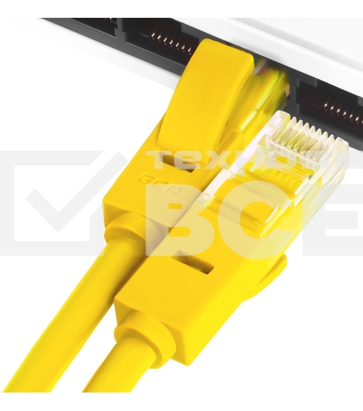 Патч-корд Greenconnect Патч-корд UTP прямой 2 m AWG24 кат.5е, RJ45, медь, литой (Желтый), пластик пакет (GCR-LNC02-2.0m)