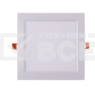 Светильник светодиодный ультратонкий встраив. PPL-S 15Вт 6500К IP40 WH 190мм квадрат Jazzway 5008403A